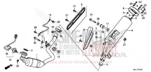 SILENCIEUX D'ECHAPPEMENT NC750DE de 2014